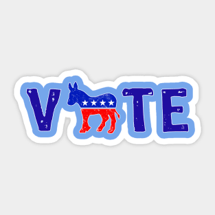 Democratic Vote  Donkey Sticker